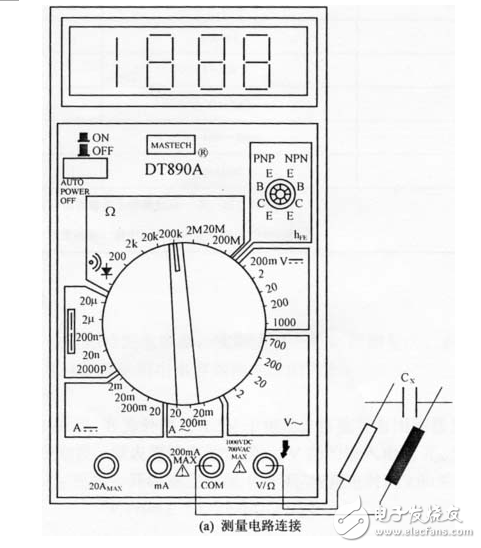 萬用表檢測電容器