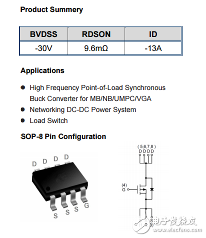 WSP4407 P SOP-8 -30V-13A