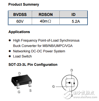 WST6066 N SOT-23-3L 60V5.2A