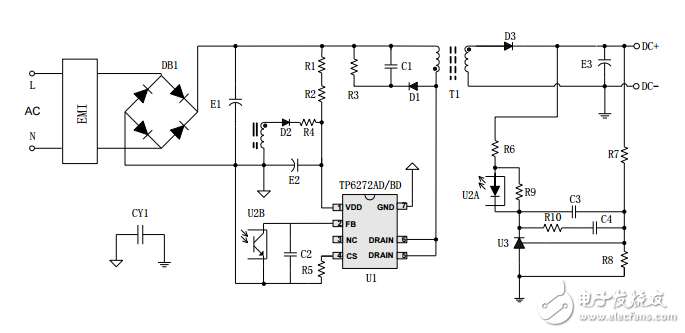 TP6272副邊反饋六級能效PWM控制 12W/18W