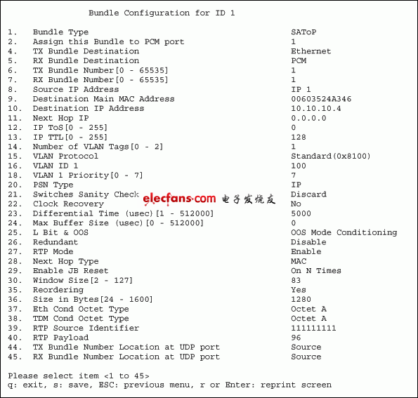 圖12. 使能RTP模式后的綁定配置菜單。