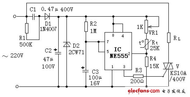 555電子溫控器電路圖大全（八款模擬電路設計原理圖詳解）