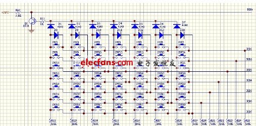 8個IO口產生49個按鍵 