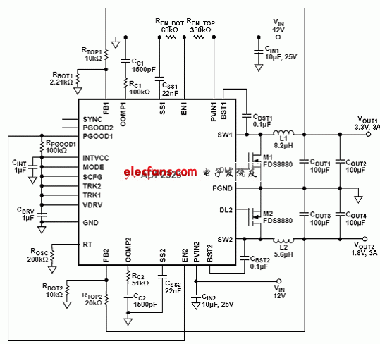 ADP2323可編VIN應(yīng)用電路圖