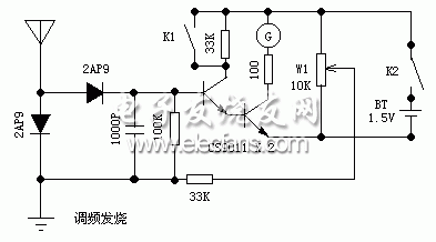 微功率發(fā)射機(jī)用場(chǎng)強(qiáng)儀電路