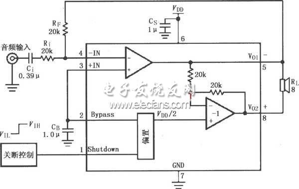 基于LM4819的音頻功率放大電路