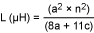 計算平面螺旋電感的標準公式