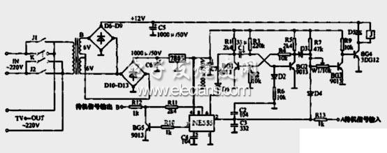 彩電遙控交流關機原理電路