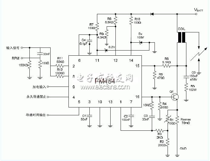 基于FM484的無觸點點火原理電路