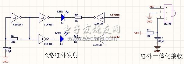 圖3 紅外發射與接收原理圖