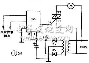 555組成的自動水位控制電路