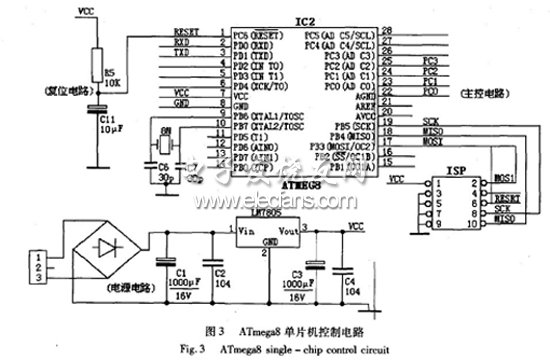 ATmega8單片機控制電路