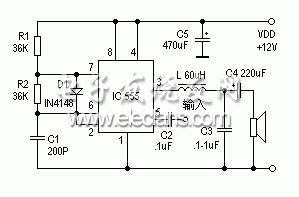 555構成的D類放大器電路