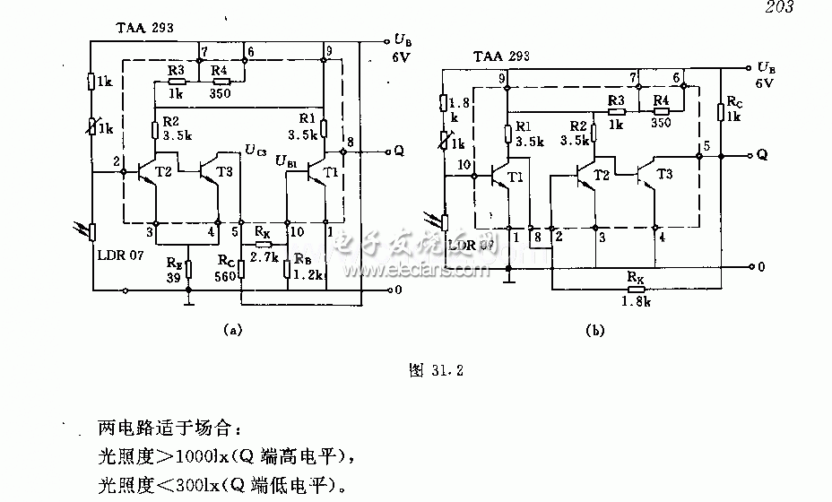 集成電路構成的光柵電路