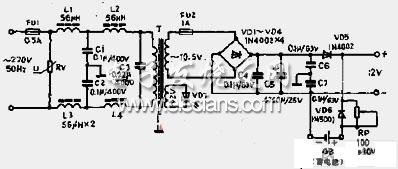 12V直流電源電路