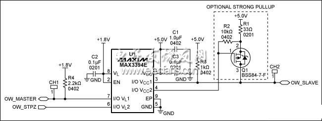 MAX3394E實現1.8V至5V雙向電平轉換