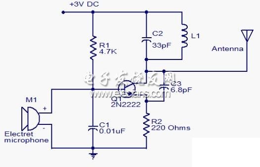 微型調頻發射機電路圖
