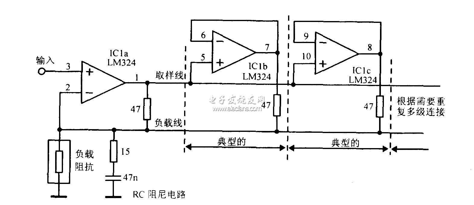 多個運放并聯(lián)的電路