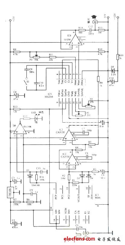 鎖相環正弦波振蕩器電路