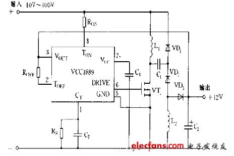 UCC3889典型應用電路