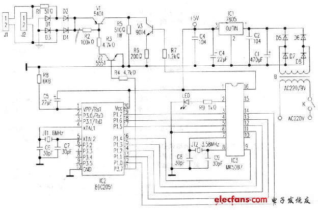 用89C2051單片機制作的電話回撥器