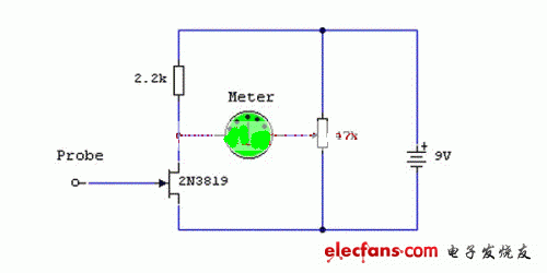 靜電/負(fù)離子探測(cè)器電路