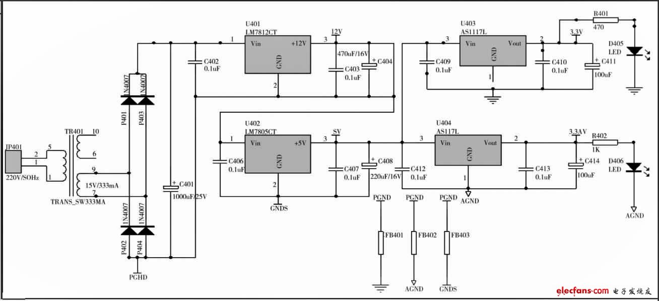 圖2 電源設計電路圖