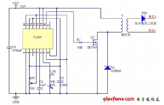 電弧產生原理圖