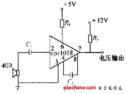 UPC1018C構成的超聲波接收電路