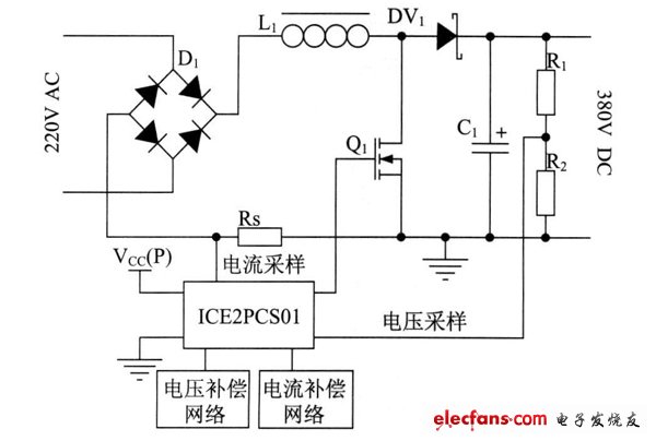 圖2 有源功率因數校正電路