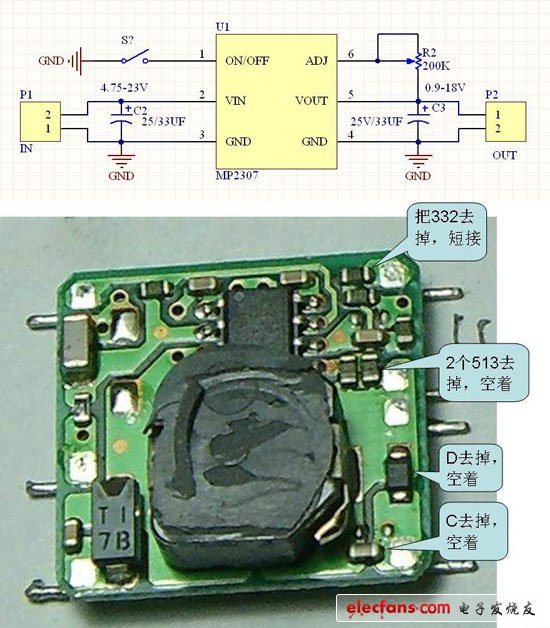 上圖是3R33S作為可調(diào)電源的接線圖