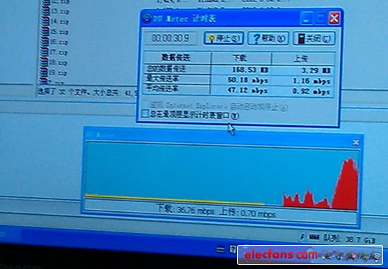 在廣州移動辦公大樓里用筆記本電腦插TD-LTE上網(wǎng)卡，測得的最高下載速率為60Mbps