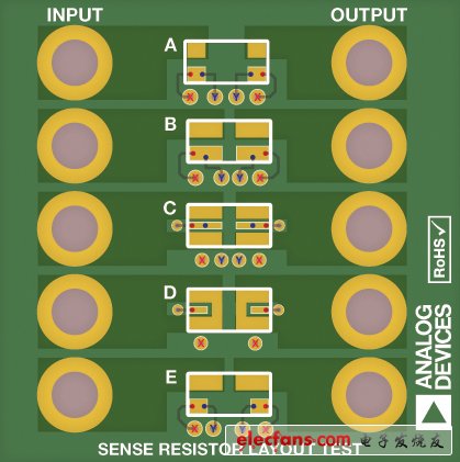 圖4. 測試PCB板的布局