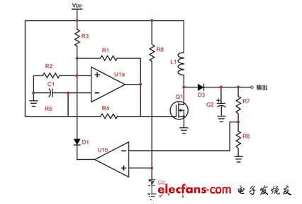 使用兩個(gè)比較器的升壓式開關(guān)電源