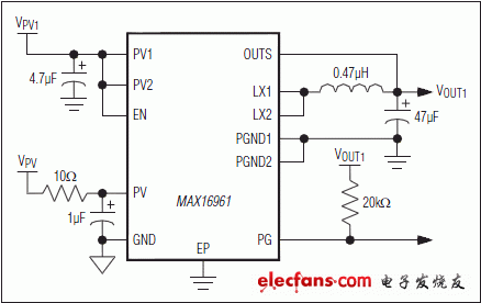 MAX16961：典型應用電路