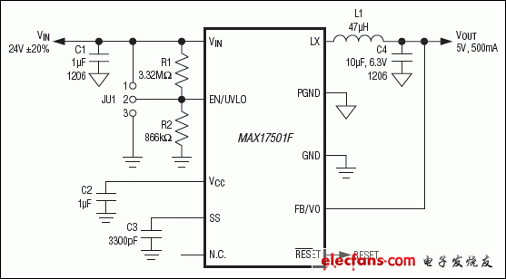 MAX17501: Typical Operating Circuit