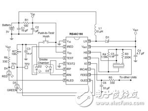 圖1 RE46C190應(yīng)用電路