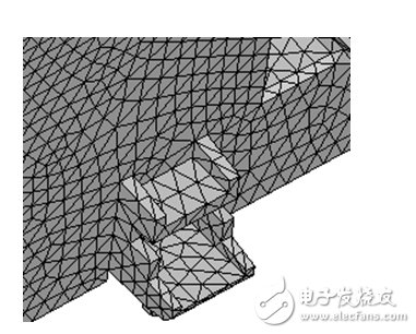 圖5：上殼體的局部網格圖