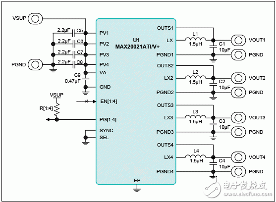 Figure 8. Schematic diagram used for PCB layout.圖8. PCB布板原理圖