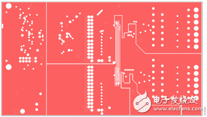 圖4. EVAL-CN0235-SDPZ PCB的第3層包含屏蔽的AD8280菊花鏈信號