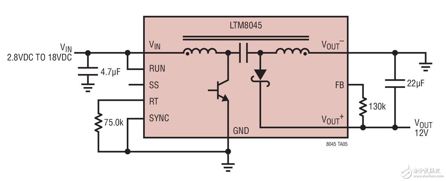 12V SEPIC Converter LTM8045 12V SEPIC 轉換器