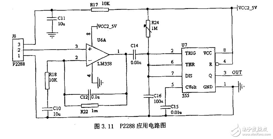 人體接近監(jiān)測--P2288應(yīng)用電路圖