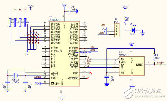 一種嵌入式PC非標準鍵盤電路設計