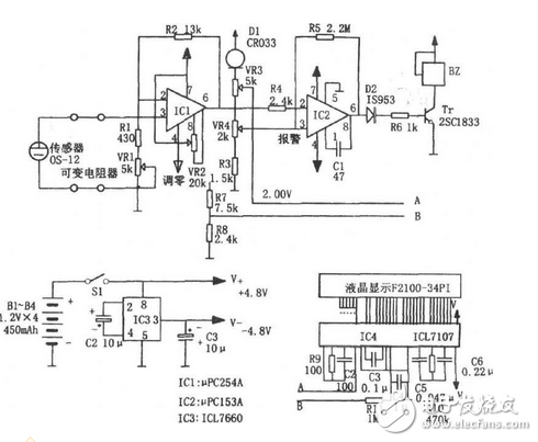 可穿戴缺氧監控電路設計圖