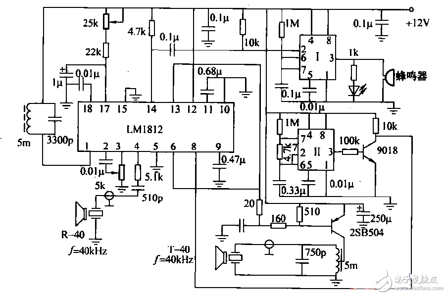 采用LM1812的超聲波防碰撞電路設計