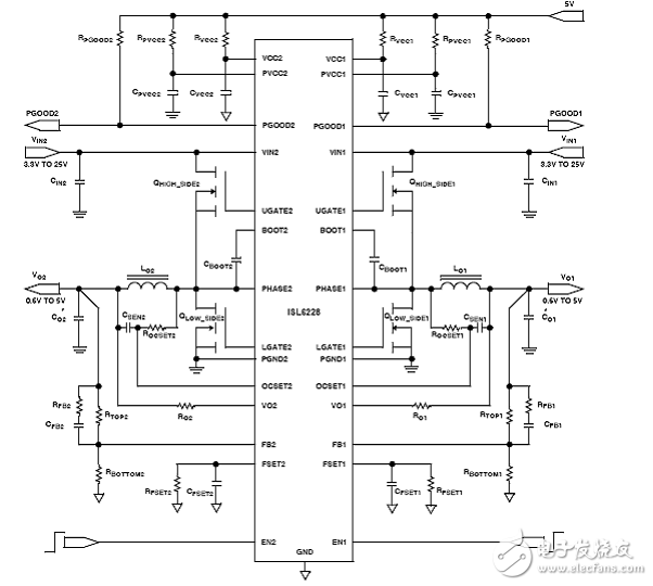 采用ISL6228筆記本電腦電源管理電路設計