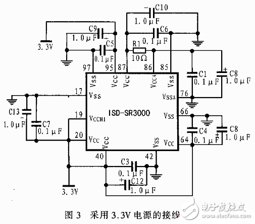 嵌入式語音識別處理ISD-SR3000應用電路設計