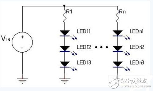 圖1：定電壓LED驅(qū)動(dòng)器。