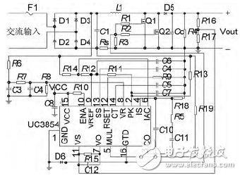 圖2 Boost PFC AC/DC 變換器電路原理圖