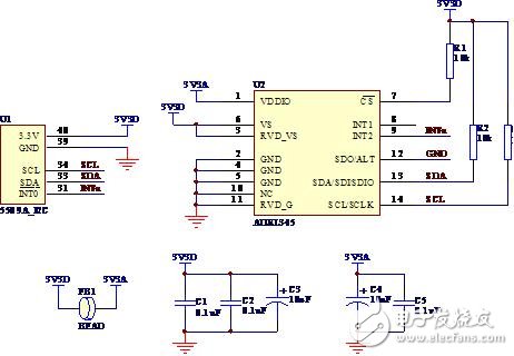 ADXL345采用I2C模式與tms320vc5509A接口